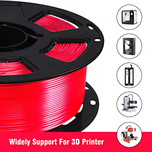 Image of Silk Ruby Shiny Red PLA Filament, 1kg 2.2lbs 1.75mm 3D Printing Material, Widely Support for FDM 3D Printer, Easy to Print by BBLIFE