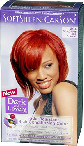 Dark & Lovely Hair Color Fade Resist 394 [Vivacious Red] (Pack of 4)