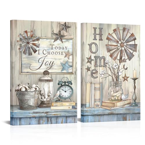 Saypeacher Kitchen Wall Art Rustic Painting Pictures Vintage Farmhouse Artwork