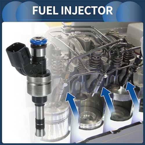 INFINAUTO Fuel Injector, Engine Fuel Injection Nozzle No.12633789 for Chevy Equinox 11-16 2.4L for GMC Terrain 11-17 2.4L Black, 4 Pcs by INFINAUTO - Image 2