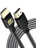 PowerBear 4K HDMI Cable 15 ft [2 Pack] High Speed, Braided Nylon & Gold Connectors, 4K @ 60Hz, Ultra HD, 2K, 1080P, ARC & CL3 Rated | for Laptop, Monitor, PS5, PS4, Xbox One, Fire TV, Apple TV & More