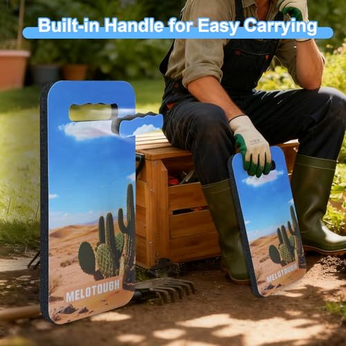 Image of MELOTOUGH Garden Kneeling Pad, 1 inch Thick Soft NBR Foam Kneeling Pads for Gardening, Cleaning, Work - Lightweight & Comfortable, 15.75 inchx7.2 inch (Cactus)