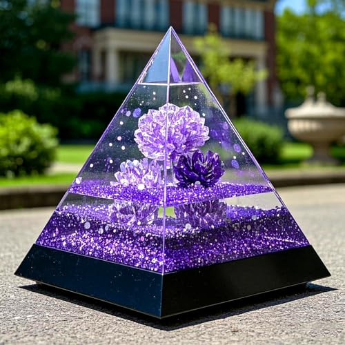 Super Large Clear Silicone Pyramids Molds for Resin, 2Pcs Inner Pyramid Silicone Molds + 1Pcs Plastic Frame, Shiny Resin Mold for Chakra Orgonite Orgone Pyramid DIY by mekueeex - Image 4