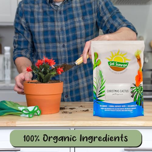 Soil Sunrise Christmas Cactus Potting Soil Mix (8 Quarts) Custom Blend for Xmas, Easter, and Thanksgiving Cactus Tropical Indoor Houseplants - Image 4