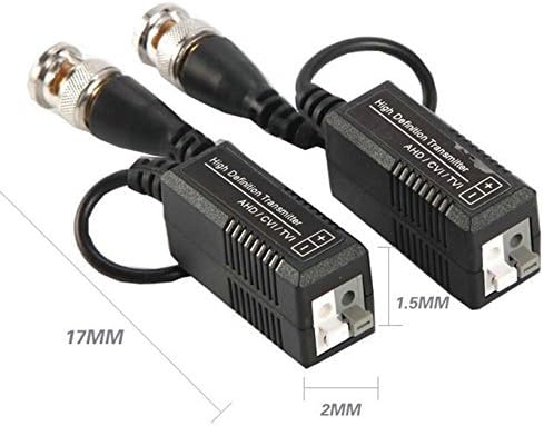 BW 1Pairs High Definition BNC to UTP Cat5/5e/6 Video Balun HD Transceivers Adapter Transmitter Support 720P/1080P AHD/CVI/TVI CCTV Camera