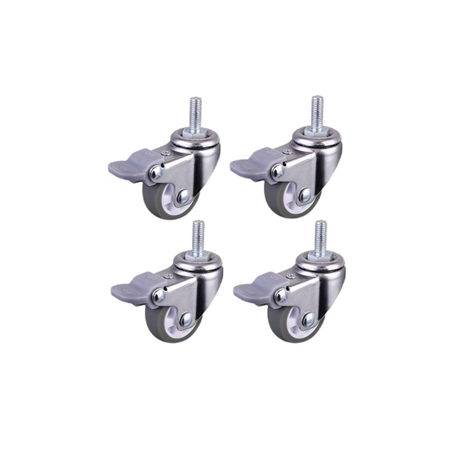 Mxxdmopd Screw-Brake-M6 4 Pieces/Lot 1 Inch Black Pp Caster Flat Light Swivel Sofa Coffee Table Pulley(Screw-Brake-M6)