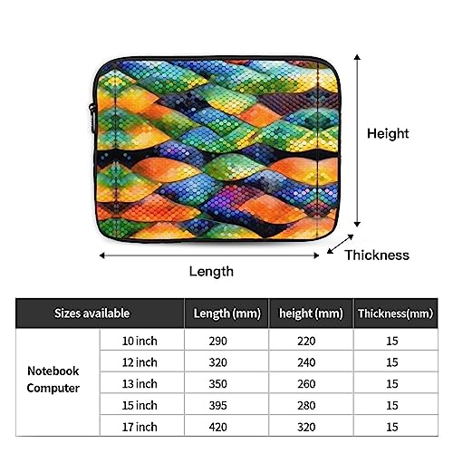 Rainbow Fish Scale Laptop Sleeve Case 17 Inch Suitable For Notebook Computer Tablet Traveling Carrying Simple Case4