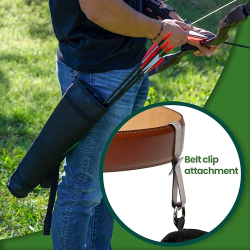 KESHES Archery Back Arrow Quiver Holder - Adjustable Quivers for Arrows for Bow Hunting and Target Practicing; Youth and Adults (Black) - Image 4