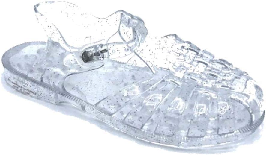 Vesto Toddler Girls Fisherman Jelly Sandals with Glitter 11-12 B(M) US Littke Kid Clear