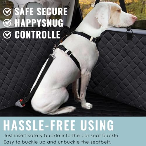 1 Stück Verstellbarer Hunde Sicherheitsgurt fürs Auto, Nylonleine mit Haken, Höchste Sicherheit für alle Hunderassen und Katzen, Kompatibel mit Allen Autotypen