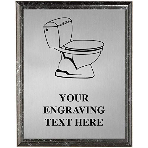 Crown Awards Last Place Award Plaques, Personalized Toilet Bowl Trophy Plaque Award, Great Custom Engraved Loser Gifts Prime