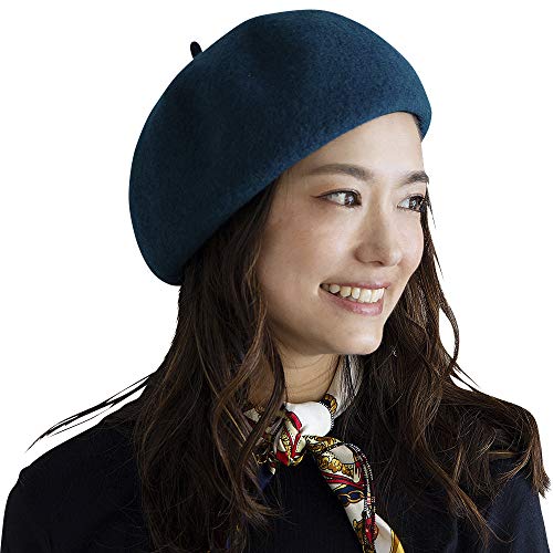 [ナコタ] メリノウール ころころ ベレー帽 帽子 アースグリーン