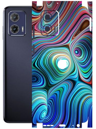 Image of AtOdds - Full Body Back Screen Guard Protector Film - Lamination Wrap Skin Sticker Compatible with Moto G73 (5G) | Scratchproof Matte Finish (Water Paint)