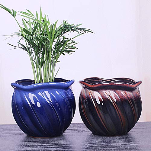 Pot en céramique YRYRYW blanc classique pour plantes vertes durables