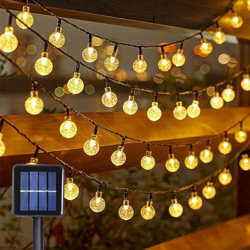 MXJFYY LED Solar String Lights - 12M 100LEDs, 8 Modes Waterproof Solar Powered Fairy Lights with Remote Control for Garden, Patio, Yard, Parties