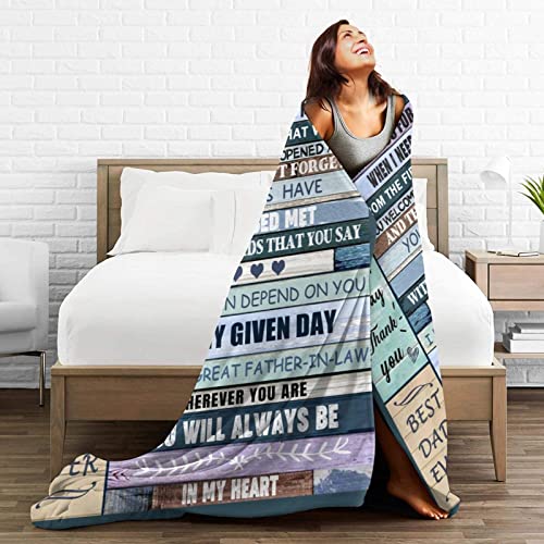 Father In Law Gift From Daughter In Law Blanket Father Of The Groom Throws Gifts Ideas For Fathers Day Birthday Blankets Throw 50*60 In #TOP4