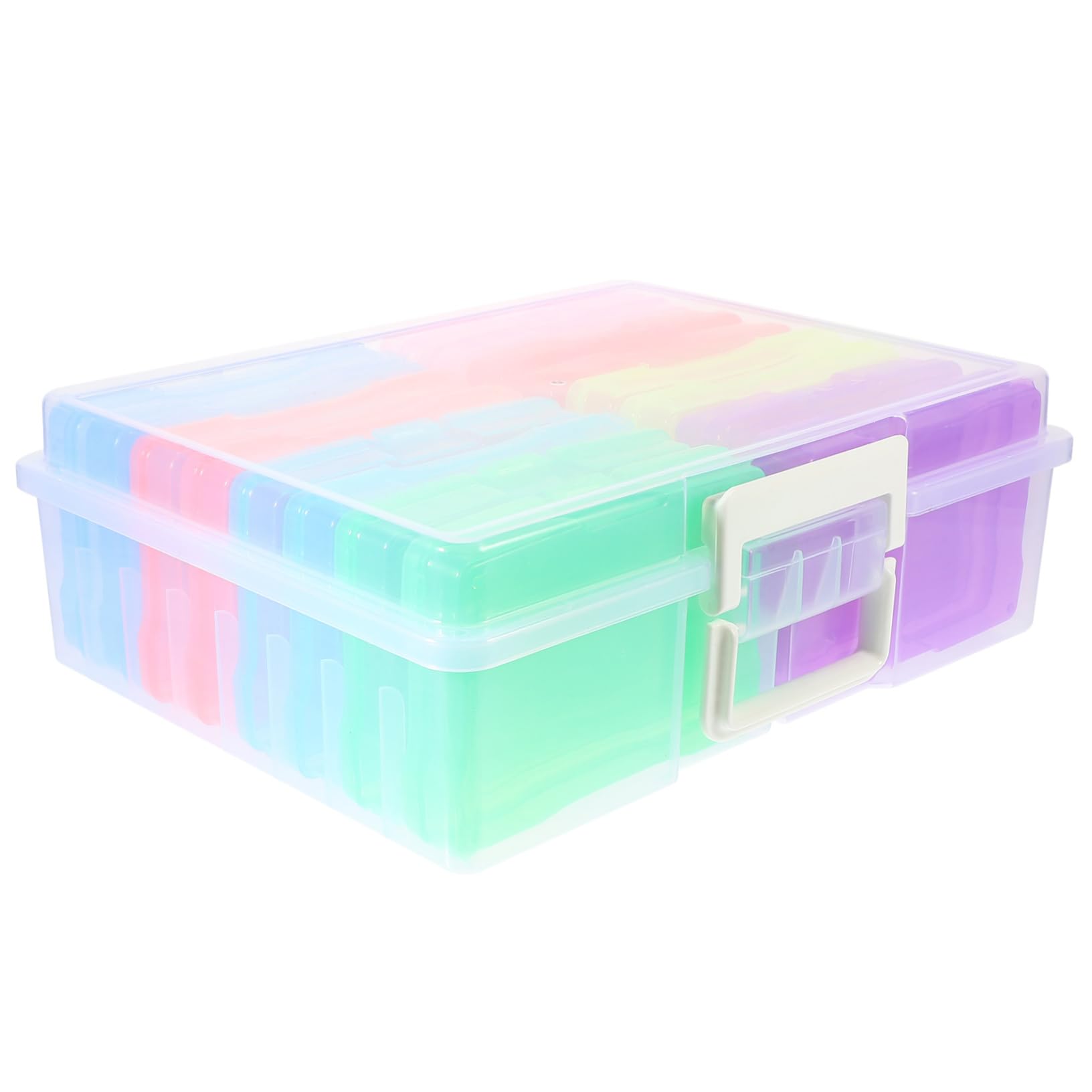 VILLFUL 1 Set Box Photo Organizers Colorful Postcards Case Greeting Card Organizer Electronic Component Case Pp