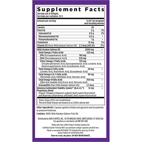 New Chapter Prenatal Dha - Wholemega For Moms Fish Oil Supplement With Omega-3 + Vitamin D3 For Prenatal & Postnatal Support - 90 Ct Softgels 500Mg #TOP5
