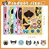 24 Sheets Cats Make a Face Stickers Make You Own Cats Stickers Animal Sticker for Kids, Birthday Gift Party Favors Supplies Teacher Art Craft, Games School Activity Reward #3