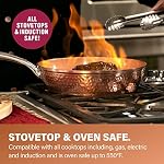 Gotham Steel Hammered Pots and Pans Set Nonstick, 15 Piece Elegant Induction Cookware Set, Long Lasting Nonstick Kitchen Set, Pan Set, Pot Set, Stay Cool Handles, Dishwasher Safe, 100% Toxin Free