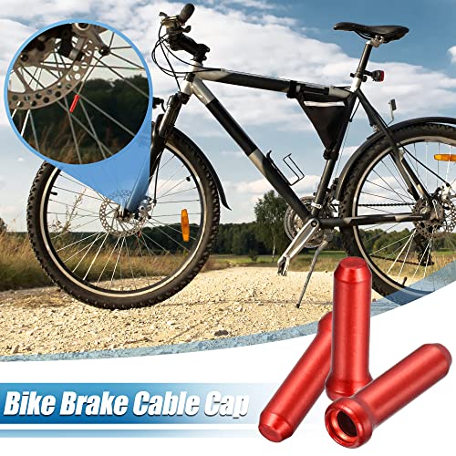 X Autohaux 50Pcs Bike Brake Cable Cap Bicycle Bike Shifter Brake Gear Inner Cable Cap End Tips Crimps Red #TOP1