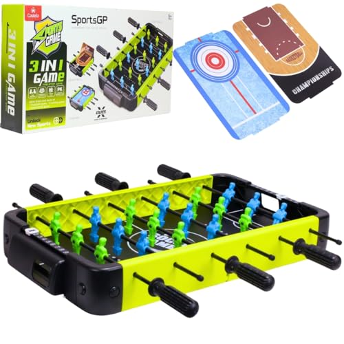 Mesa de Esportes Portátil Pebolim 3 em 1 Grande Infantil, Castela