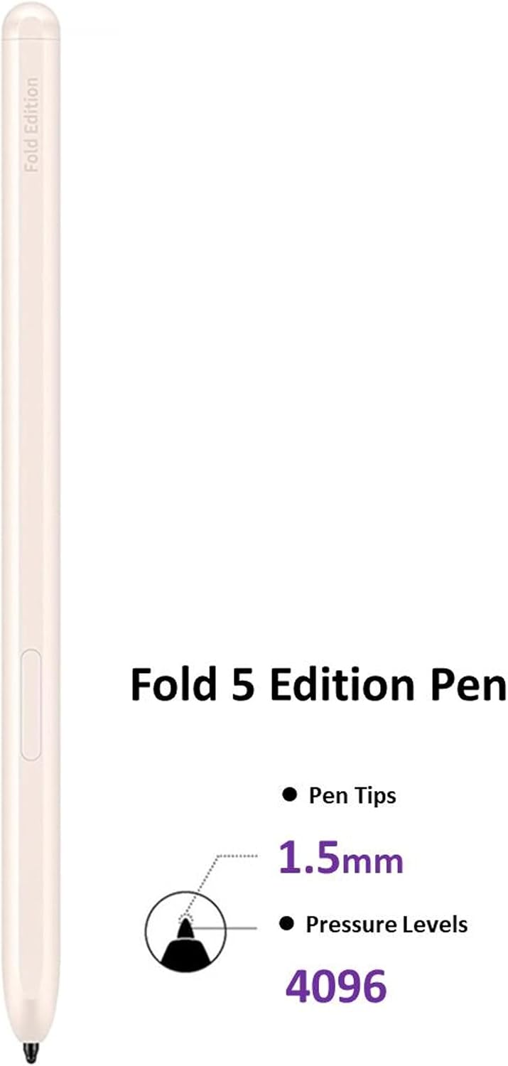 S Pen Compatible Galaxy Z Fold 5 / Fold 4 Stylus Pen, 1.5mm Pen Tip, 4,096 Pressure Levels, with 3Pcs Tips/Nibs (Beige)