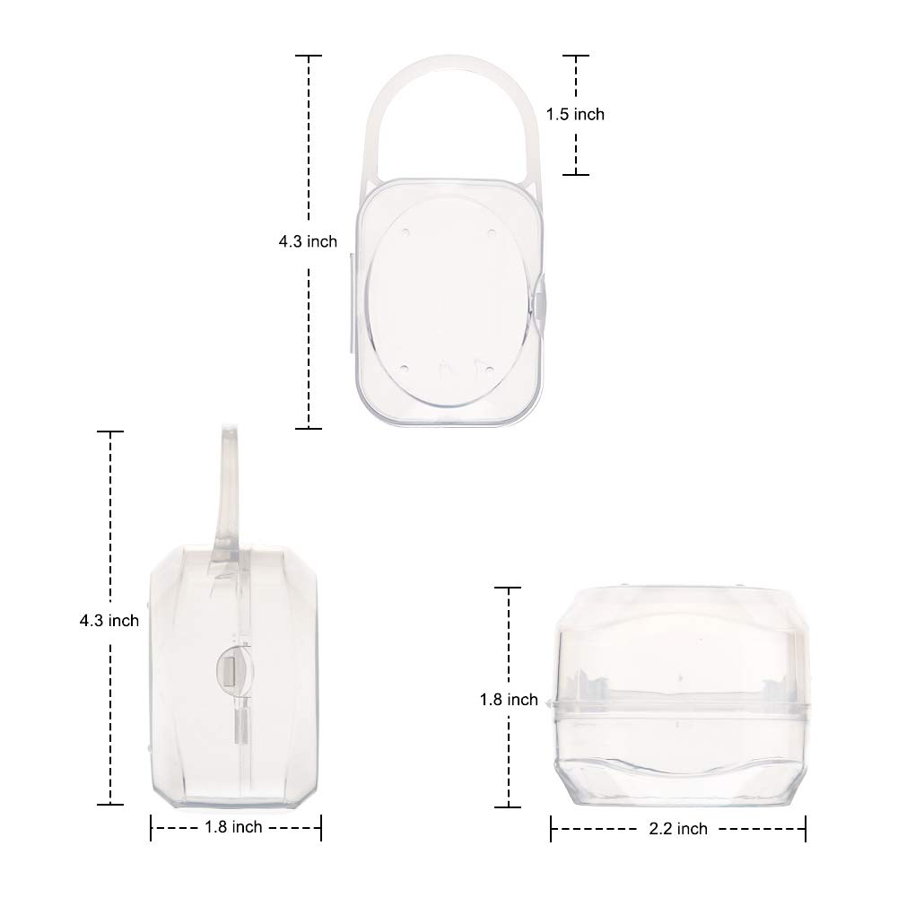 Accmor Pacifier Case, Pacifier Container, Baby Pacifier Holder Box for Travel, BPA Free, 2 Pack