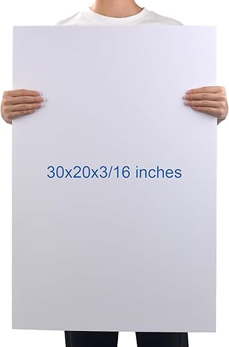 Tablero de espuma de 20 x 30 x 3/16 pulgadas, paquete de 12 unidades, tablero de póster blanco, sin ácidos, doble cara, rígido, tablero de espuma