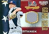 Autograph Warehouse 345088 Ryne Stanek Player Worn Jersey Patch Baseball Card - Team USA 2014 Panini Collegiate Game Gear No. 42 Rookie