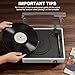 Record Player with Speakers Vintage Belt-Driven Turntable Bluetooth 3 Speed 3 Size Wireless Playback AUX-in RCA Out Headphone LP Vinyl Players Auto Stop Fashion White