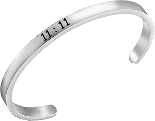 11 11 Angel Numbers Cuff Bracelet Make A Wish Gift for Women Teen Girls