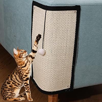 Cat Scratching Mat Sofa Furniture Protector Cat Scratcher Board Natural Sisal Cat Scratching Pad Cat Scratch Couch Cover Guard Cat Claws Care Toy Scratcher Mat Rug Cat Grinding Claw Protect Furniture