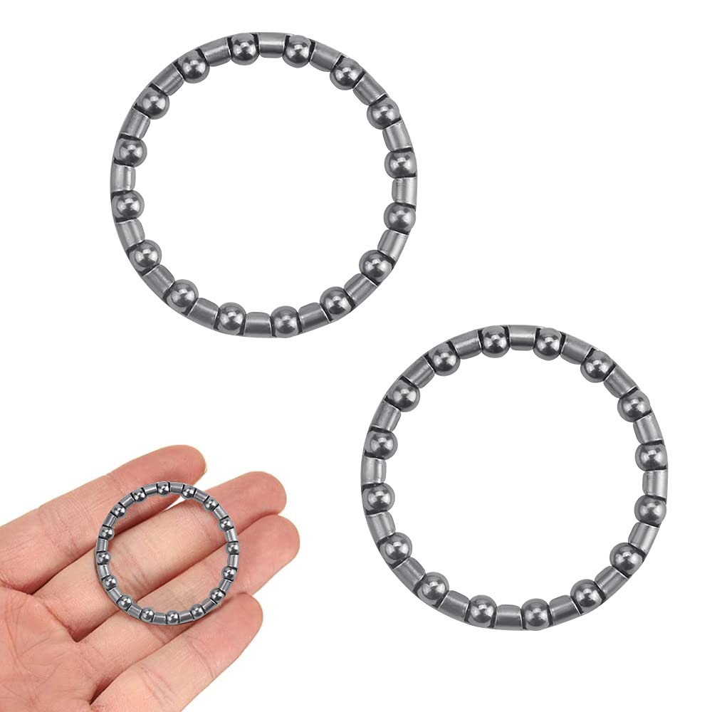 10 Stück Fahrrad Kugellager Steuersatz Kugelring Vorderrad Käfigkugellager 37mm Käfig Kugellager Lenker Lenkkugellager Stahl Ball Retainer mit 16 Kugeln für Steuerlager