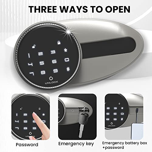 Bonano 2.0 Cub Safe Box, Home Safe Box With Mute Function & Digital Touch Screen Keypad, Money Safe With Removable Shelf & Led Light, Wall Or Floor Mounting Safe For Home Office Hotel #TOP3
