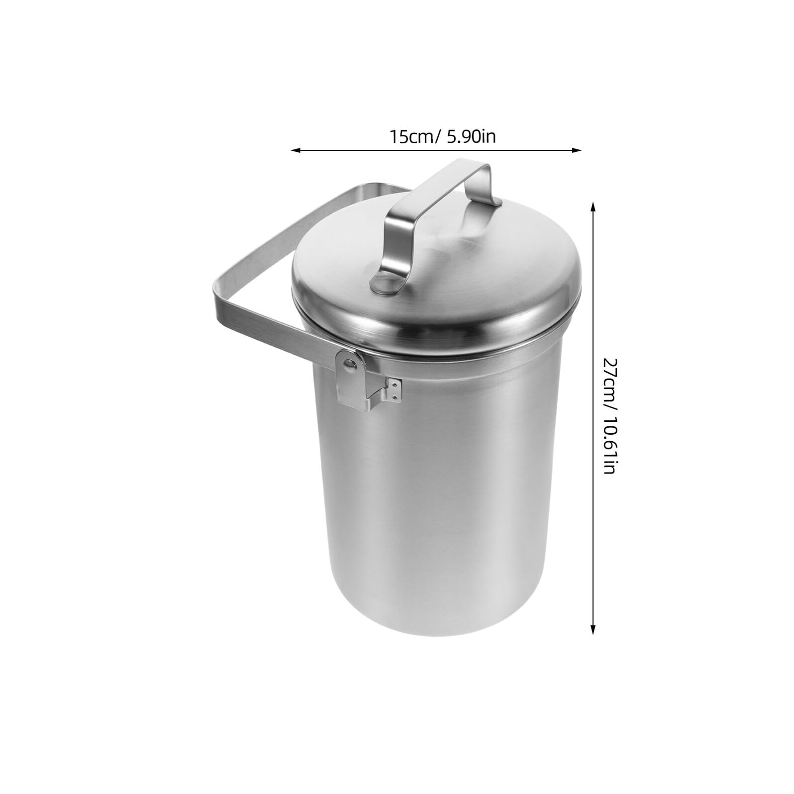 ABOOFAN Komposteimer Einfach zu Reinigen für Arbeitsplatte mit Deckel und Tragegriff 3l aus Edelstahl Küchenabfallbehälter Modernes Design für Drinnen für Zuhause