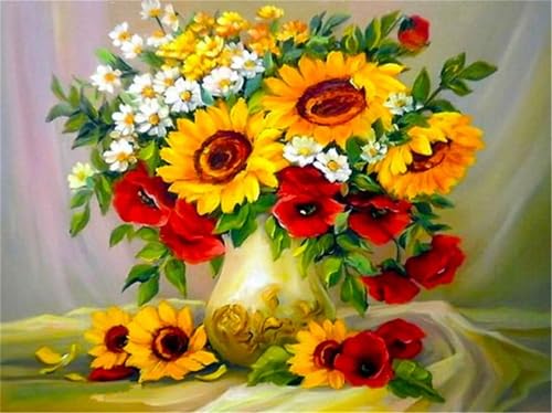 Kit de broderie diamant fleurs 5D diamond painting complet adulte strass point de croix 80x100