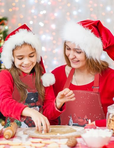 Rixiland Avental de Natal ajustável avental de cozinha avental de natal impermeável boneco de neve a