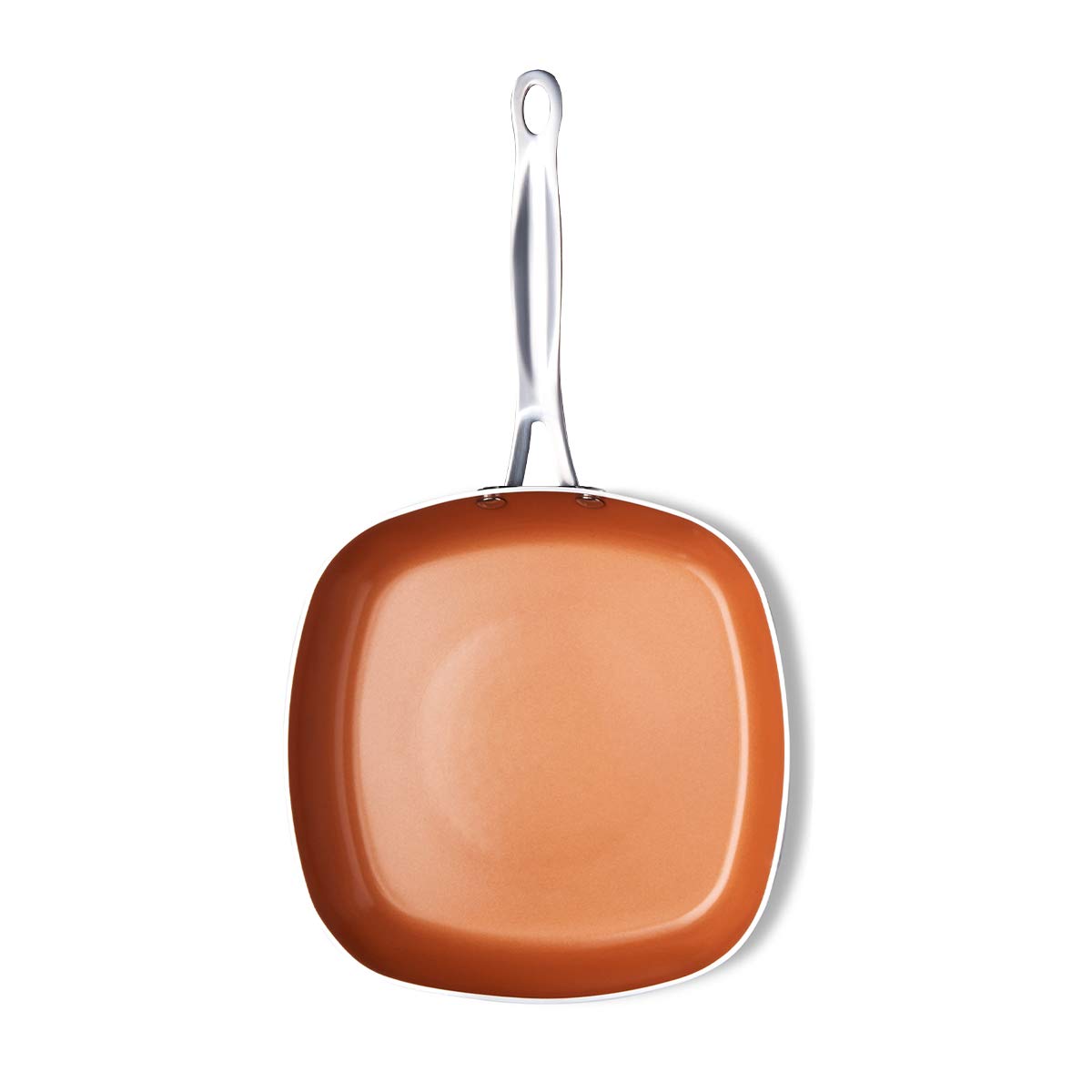 Gotham Steel Copper Square Shallow Pan with Super Nonstick Ti-Cerama Coating, 9.5 Inch