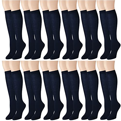 Image of Falari 12 Pairs Women Knee High Socks Over the Calf Trouser Socks