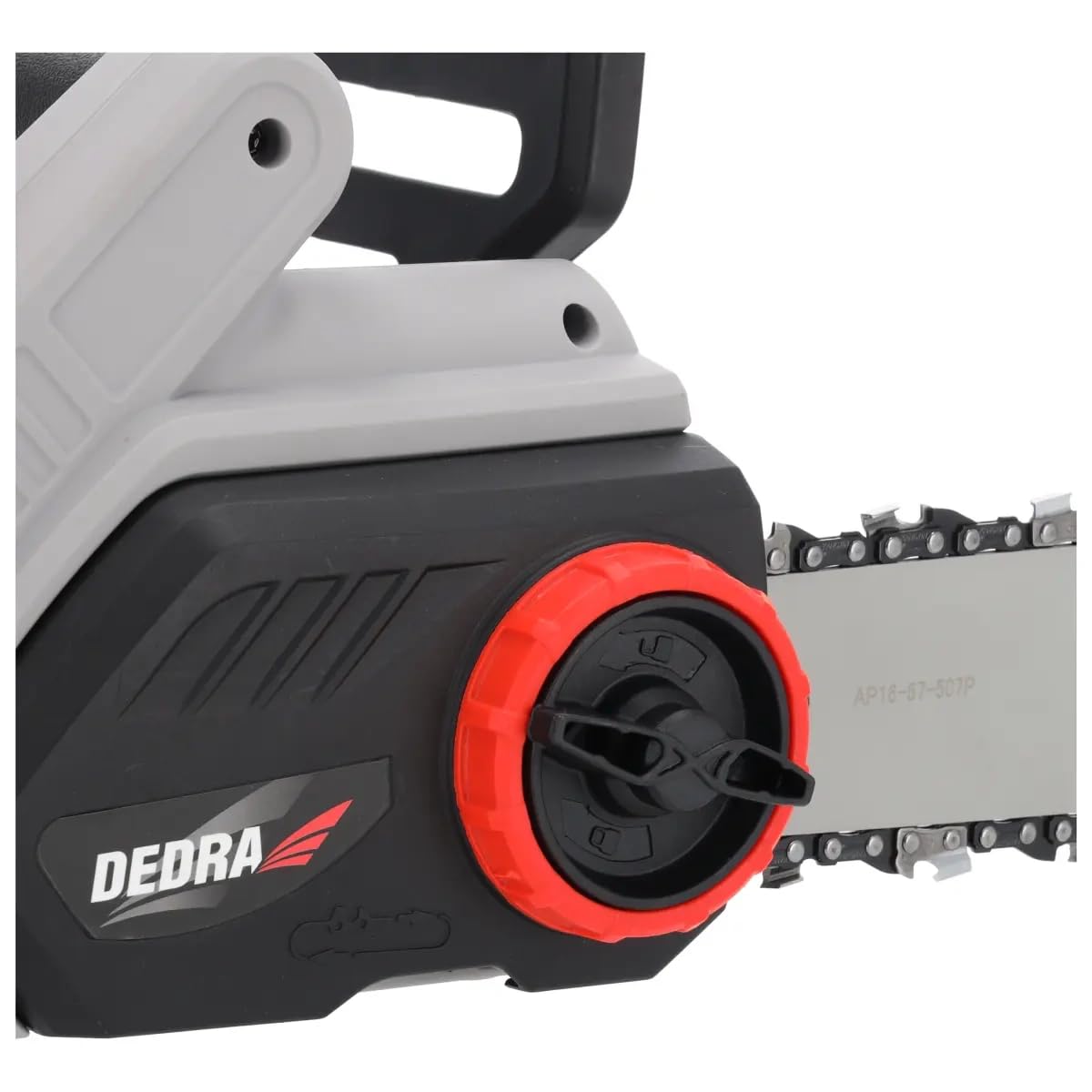 Dedra DED8701 – pilarka łańcuchowa elektryczna 2400 W, prowadnica 40 cm, łańcuch Oregon, automatyczne smarowanie, beznarzędziowe napinanie, hamulec bezpieczeństwa