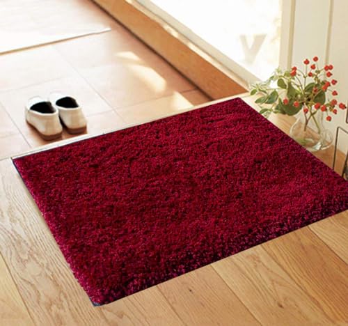 Image of Present Carpet for Room, Shaggy Rugs Fluffy Carpets, Indoor Modern Plush Area Rugs for Living Room Bedroom Kids Room, ETC Red 40x60 cm (16x24 Inch)