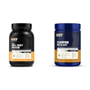 MyFitFuel Advance MFF 100% Whey Protein Powder, Whey With Digestive Enzymes and Multi Vitamins | 1 | MyFitFuel Champion ProZymes Whey Protein Concentrate & Whey Protein Isolate | Clinical Trial Enzym