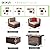 Aoxun 8PCS Patio Furniture Set with 40" Fire Pit Table Outdoor Sectional Sofa Sectional Wicker Furniture Set with Coffee Table for Patio Garden(8 PCS Brown)