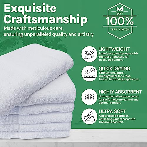 Towels N More Multi Pack 22X44 Small Light Weight Gym Towels or Can be Used as Quick Dry Bath Towel or Salon Towel, 100% Ring Spun Cotton Loops Sweat Towels Women's Hair Dry Towel (6) by Towels N More - Image 7