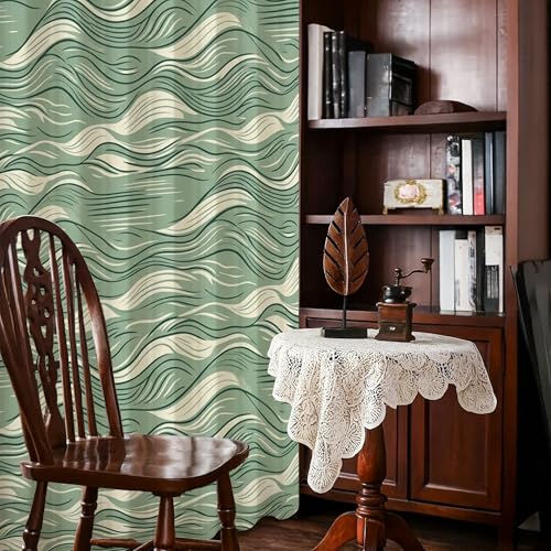 Rideaux occultants vagues pour décorer une fenêtre de bureau moderne - 5