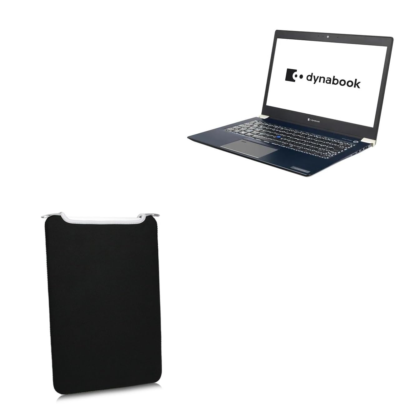 BoxWave Case Compatible with Dynabook Portege X30W-M - SlipSuit, Soft Slim Neoprene Pouch Protective Case Cover - Jet Black