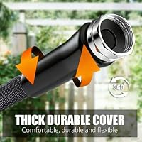 Non-Expandable Garden Hose 50feet, with 10 Function Hose Nozzle, Tough & Flexible, Lightweight, Crush Resistant Fittings, Kink & Tangle Free, Rust Proof — image 5