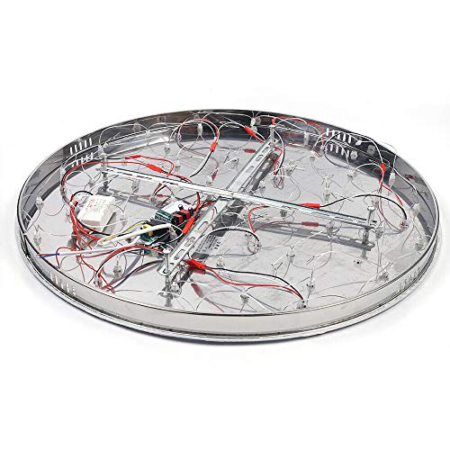 Raindrop K9 Crystal Chandelier Lighting 6-Color-Changes Luxury Led Round Ceiling Light Fixture Flush Mount Pendant Lamp Dimmiable For Dining Room Bedroom Livingroom Hotel Restaurant (Dia 23.6Inch) #TOP4