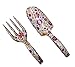 Megawodar Floral Print Garden Tools Set for Women Trowel and Fork
